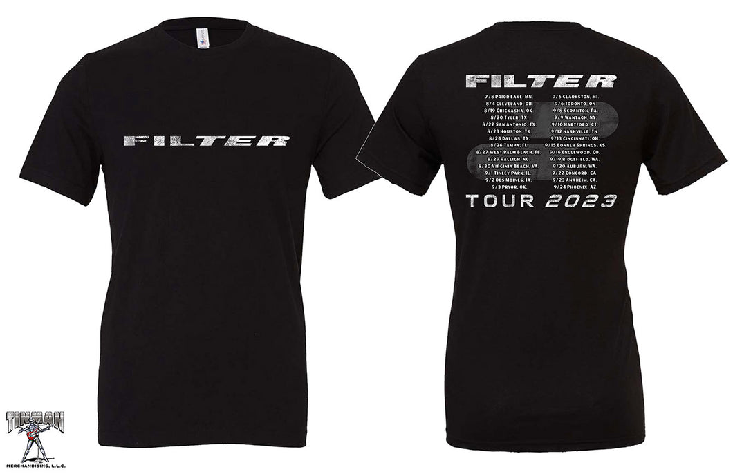FILTER - Distressed Logo Tee w/ 2023 Tour Dates (Limited Edition)