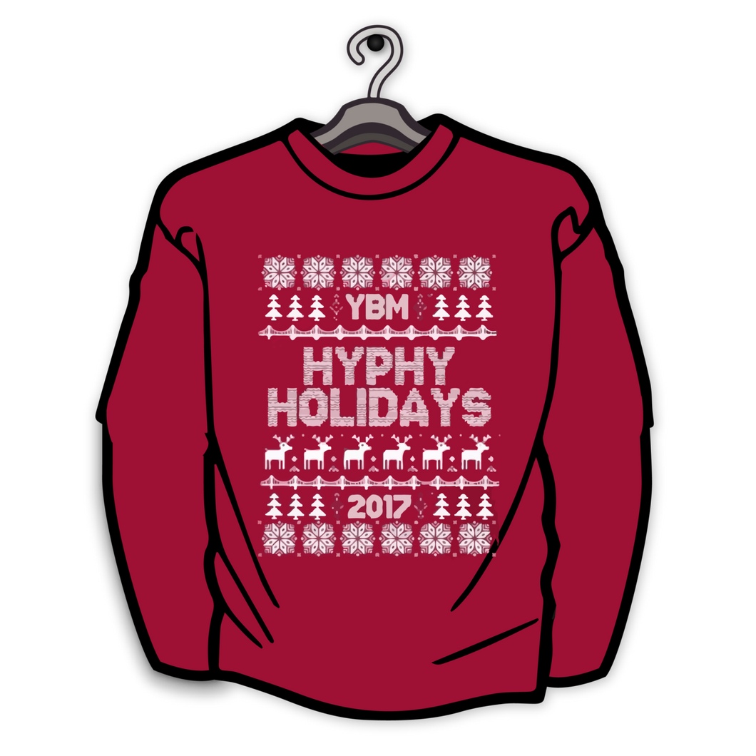 Hyphy Holiday Crew Neck Red