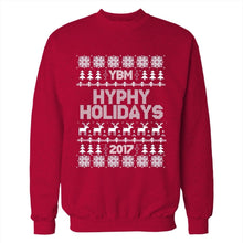Load image into Gallery viewer, Hyphy Holiday Crew Neck Red
