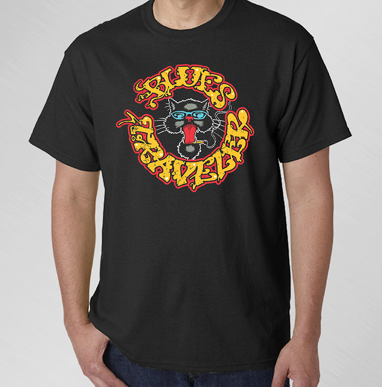 Blues Traveler - Distressed Circle Logo Vintage Black Tee