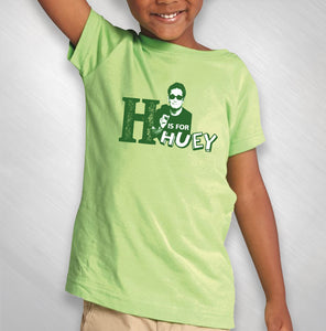 Lime Green H Is For Huey Toddler Tee