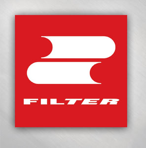 FILTER - Red and White Window Cling