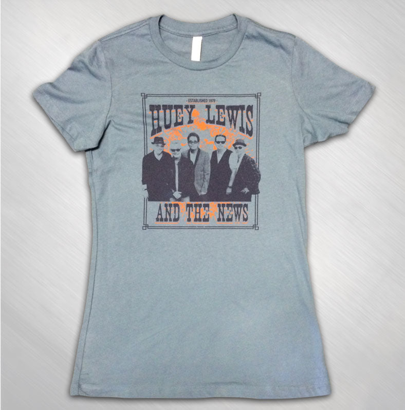 Women's Blue 2015 Wanted Photo Tour Tee